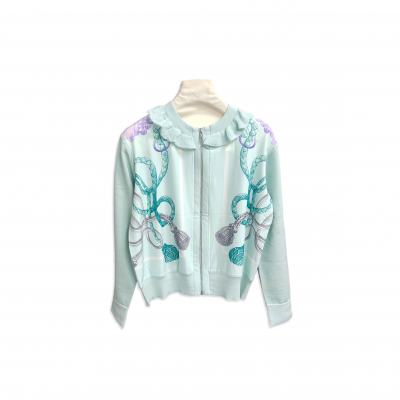 HERMES PALEFROI REMIX LONG-SLEEVE TWILLAINE CARDIGAN H5H2804DL0834